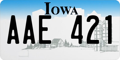 IA license plate AAE421