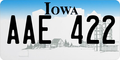 IA license plate AAE422