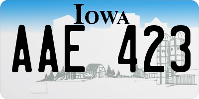 IA license plate AAE423