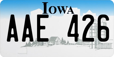 IA license plate AAE426