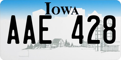 IA license plate AAE428