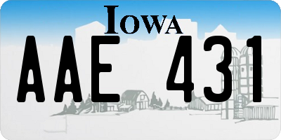 IA license plate AAE431