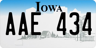 IA license plate AAE434