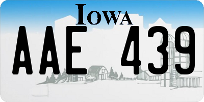 IA license plate AAE439