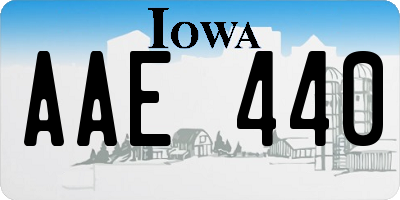 IA license plate AAE440