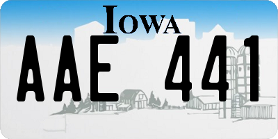 IA license plate AAE441