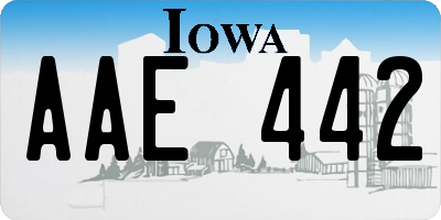 IA license plate AAE442