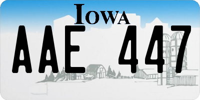 IA license plate AAE447