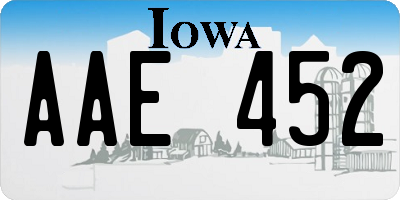 IA license plate AAE452