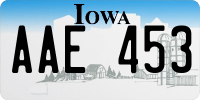 IA license plate AAE453