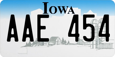 IA license plate AAE454
