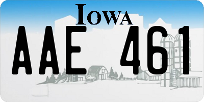 IA license plate AAE461