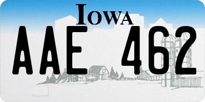 IA license plate AAE462