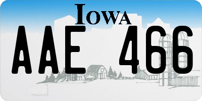 IA license plate AAE466