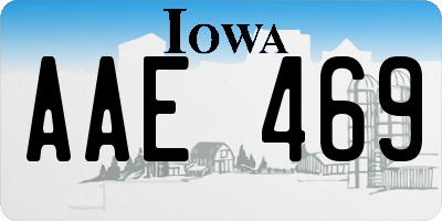 IA license plate AAE469