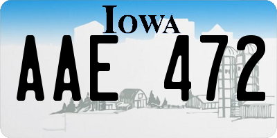 IA license plate AAE472