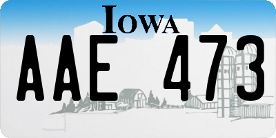 IA license plate AAE473