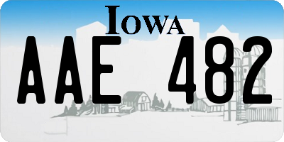 IA license plate AAE482