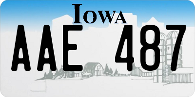 IA license plate AAE487