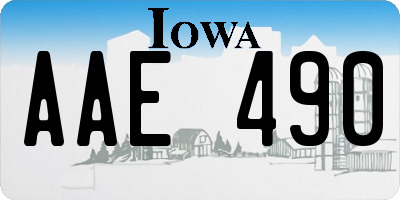 IA license plate AAE490