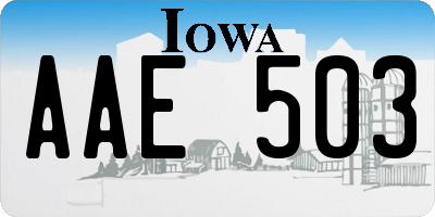 IA license plate AAE503