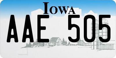 IA license plate AAE505