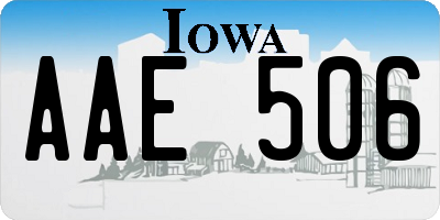 IA license plate AAE506