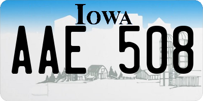 IA license plate AAE508