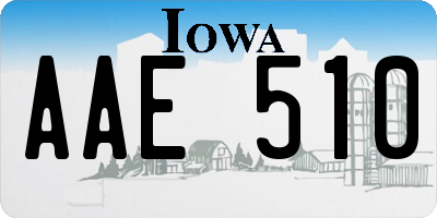 IA license plate AAE510