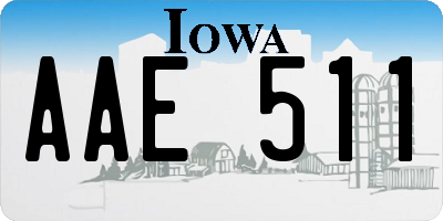 IA license plate AAE511
