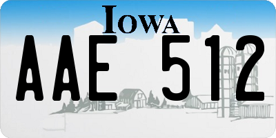 IA license plate AAE512