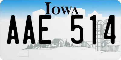 IA license plate AAE514