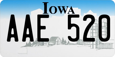 IA license plate AAE520