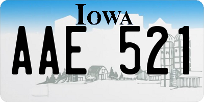 IA license plate AAE521