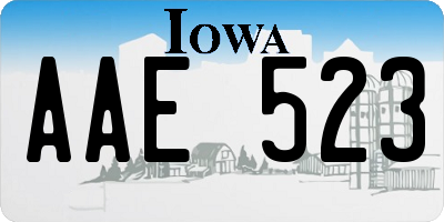 IA license plate AAE523