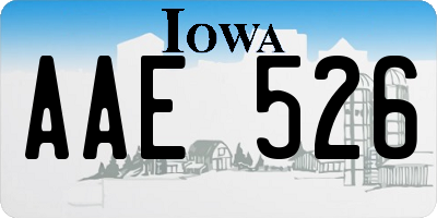 IA license plate AAE526