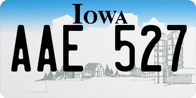 IA license plate AAE527