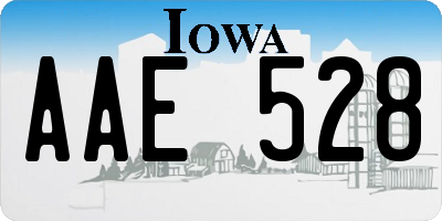 IA license plate AAE528