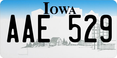 IA license plate AAE529