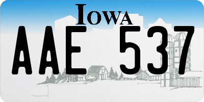 IA license plate AAE537