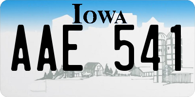 IA license plate AAE541