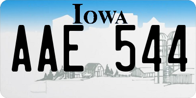 IA license plate AAE544