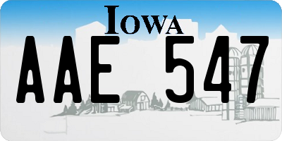 IA license plate AAE547