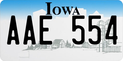 IA license plate AAE554