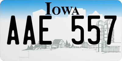 IA license plate AAE557