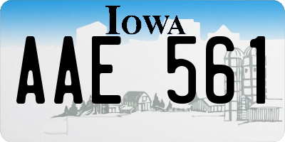 IA license plate AAE561