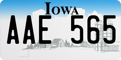 IA license plate AAE565