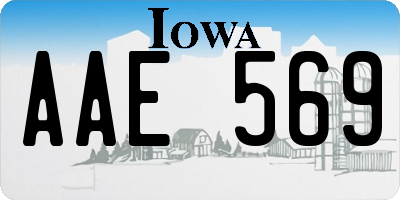 IA license plate AAE569