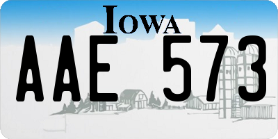 IA license plate AAE573