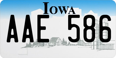 IA license plate AAE586